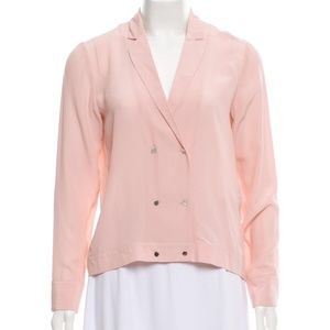 The Kooples Double Breasted Silk Top